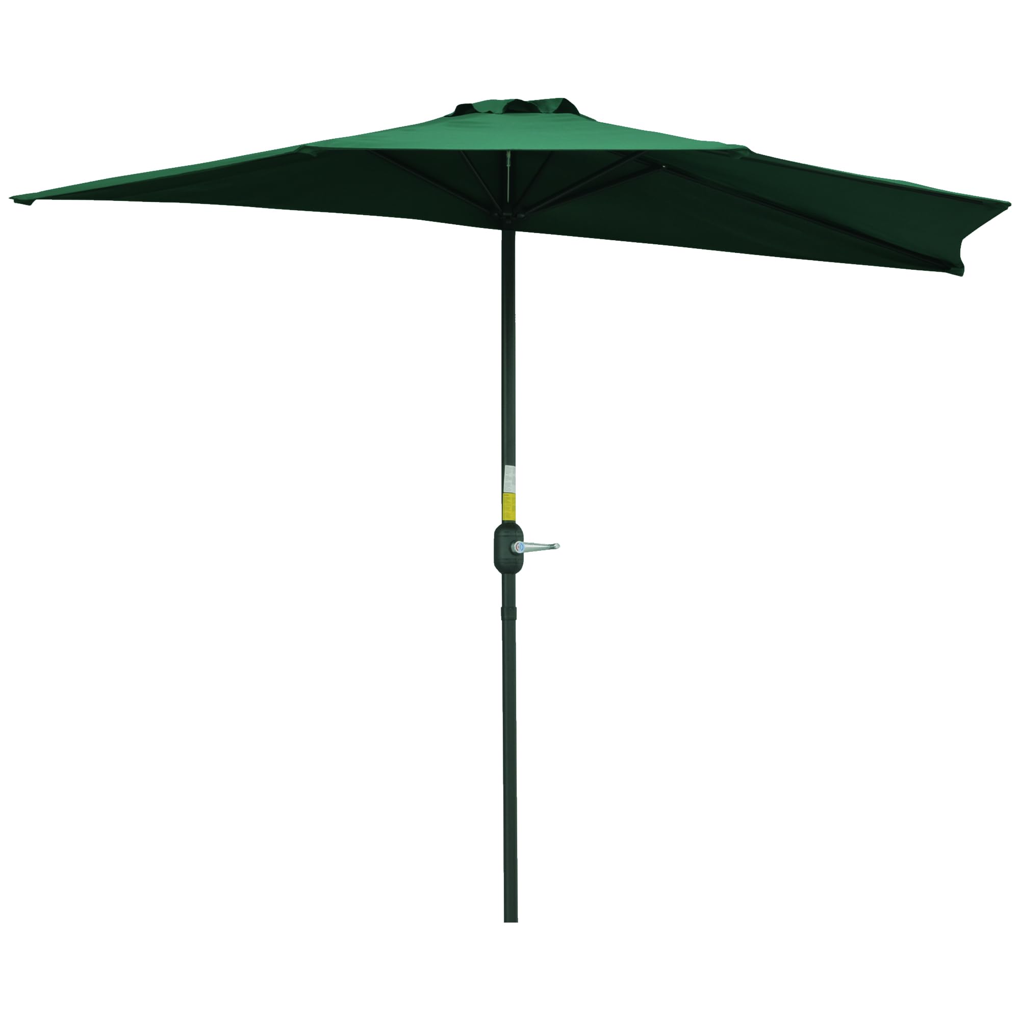Outsunny Demi Parasol 5 Entretoises Métal 2,93 x 1,5 x 2,49 m