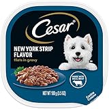 Cesar Filets in Gravy Adult Wet Dog Food, New York Strip Flavor, 3.5 oz. Tray