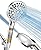 MakeFit Handheld Shower Head with Filter - High Pressure Shower Head with 10 Spray Modes, Hard Water Softener Showerhead with Hose, Bracket and Shower Filters to Remove Chlorine and Heavy Metals