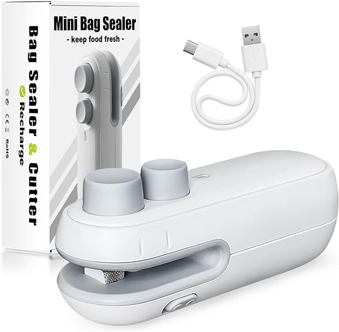LUMINARA Portable Sealing Machine, Type C Rechargeable, Long Battery, Heat Sealing & Cutting, Bag Sealer, Packet Sealing LUMINARA Portable Sealing Machine, Type C Rechargeable, Long Battery, Heat Sealing & Cutting, Bag Sealer, Packet Sealing