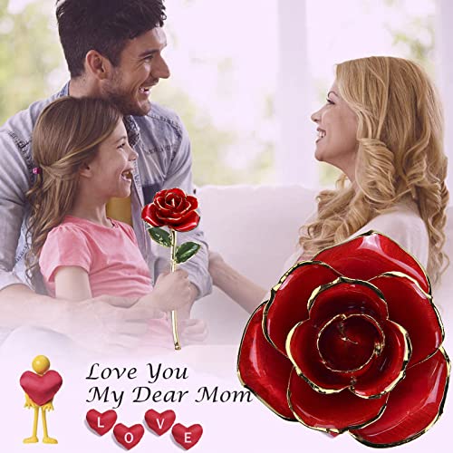 Sinvitron Gold Dipped Infinity Rose - Eternal Resin-Preserved Rose | Forever Flower Decor for Birthdays, Mother’s Day, Anniversaries | Unique Gift for Women, Mom, Wife (Red) - Image 6