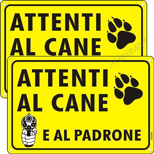 Targa Metallo 'Attenti Al Cane' Per Lagotto - 20x30 Cm, Personalizzabile Con Foto - Foto 6