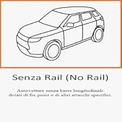 Tipos De Baca Para Coche Barras Fiat Tipo Hatchback 5P no Rails a partir de 2016 Barras Negras 112 cm