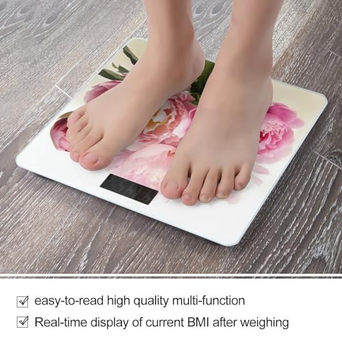 Báscula digital Peony Flowers Blossom para baño miniatura 5