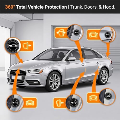 Image of Oblivion Universal Car Door Shock Absorber Pads 18 Pcs - Anti-Collision Rubber Gaskets, Silicone Noise-Reducing Stickers, PVC Shock-Absorbing Side Protection Guards, Durable Seal Accessories