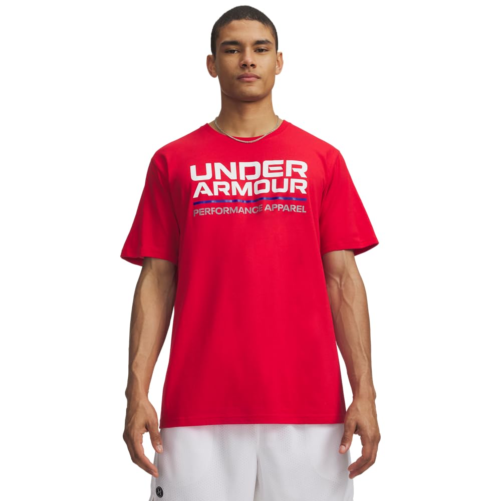 

                                                    Under Armour Men's Wordmark Short Sleeve T Shirt, 