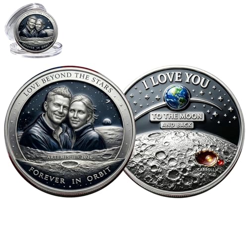 Tema Spaziale Unico: Questa challenge coin raffigura una romantica coppia di astronauti e motivi lunari, ispirati all'esplorazione dello spazio profondo. Combina la bellezza artistica con il valore collezionistico, risultando perfetta per gli appassionati di spazio.