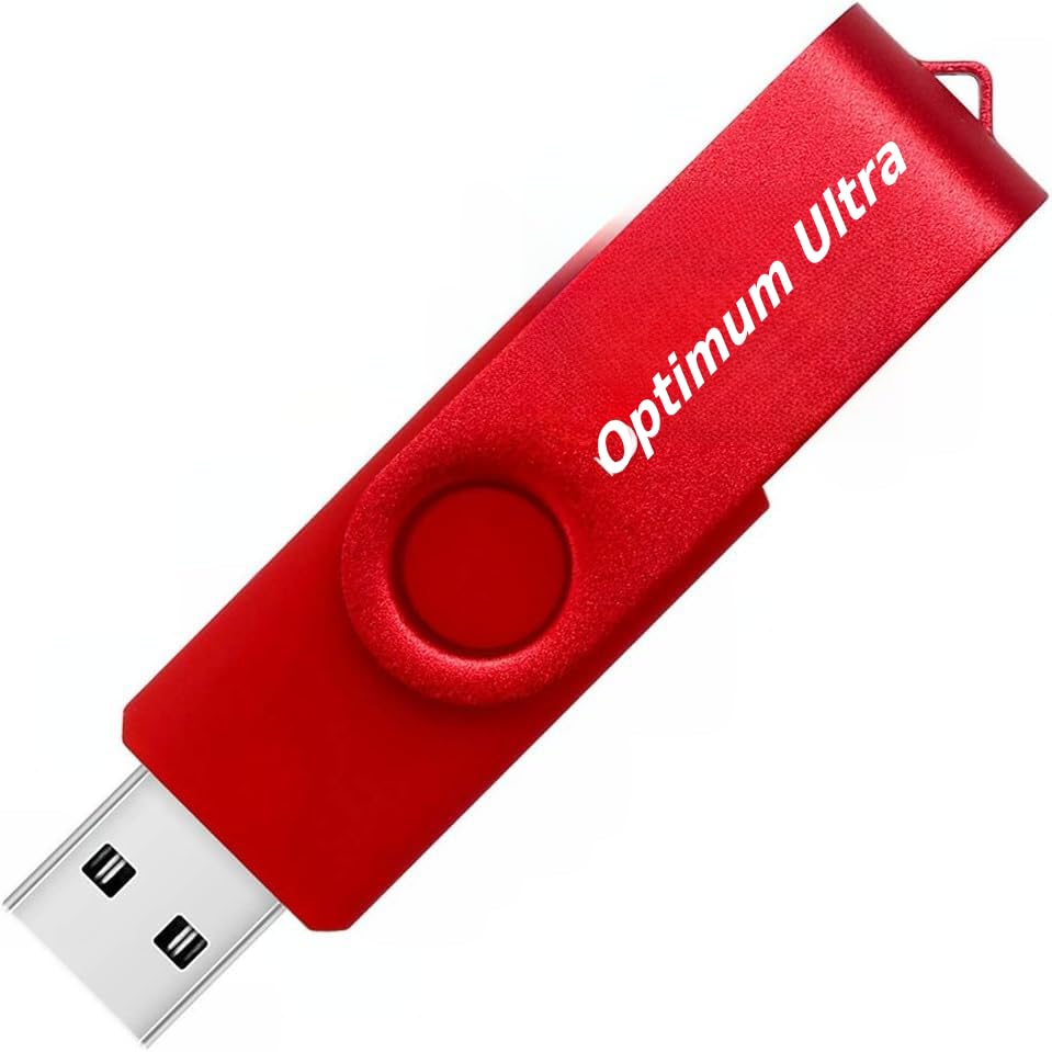 32GB USB Flash Drives 1 Pack 32GB Memory Stick Swivel Design Thumb Drive USB Stick (32GB Red)