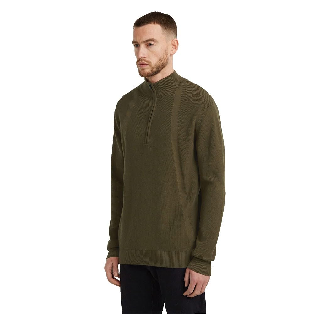 G-Star Herren Structure Half Zip Knit Sweater