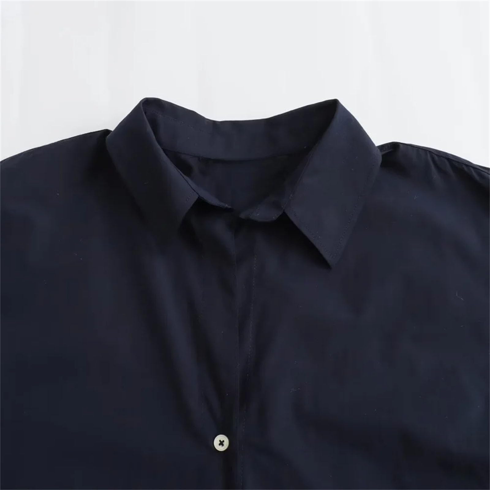 Blusas de primavera para mujer, elegantes, informales, de manga larga, con botones