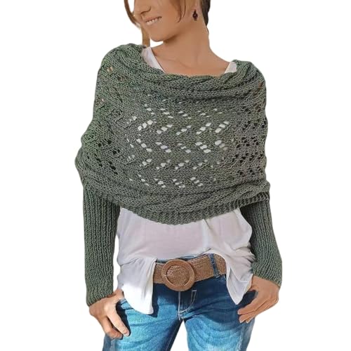Scarf Sweater Wrap with Sleeves，Scarf with Sleeves for Women，Multifunctional Scarf with Sleeves3