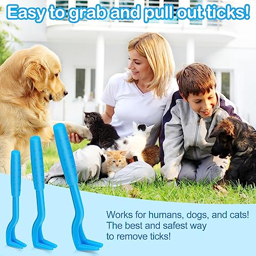 VFANDV Zeckenzange, Tick Hook Tick Remover for Dog, 3 Größen Set Zeckenhaken, Alternative zur Zeckenkarte, zeckenpinzette für Hunde, Schmerzfrei Zecken entfernen, Zeckenentferner für Haustier