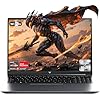 Laptop para juegos 2025, portátil con AMD Ryzen 7 7735HS (8C/16T, hasta 4.75 GHz), 16 GB DDR5 512 GB NVMe SSD, hasta 4 TB, pantalla FHD de 16 pulgadas, WiFi 6, KB retroiluminada, tipo C