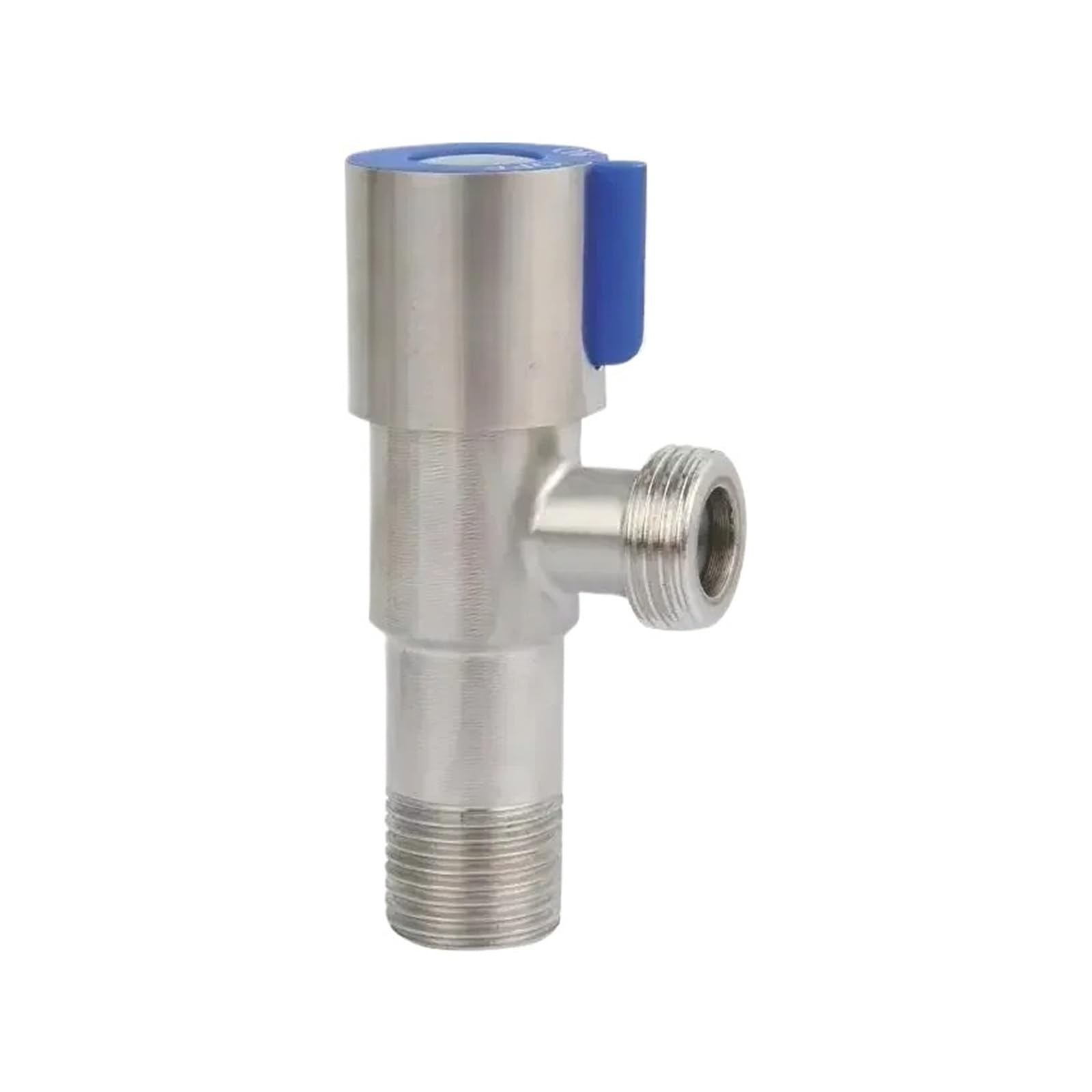 Bvhisehp Blue 1Hole G1/2 Stainless Steel Angle Valve Hot Cold Water Thread Stop Valve For Toilet Basin Water Heater(Blue 1Hole)