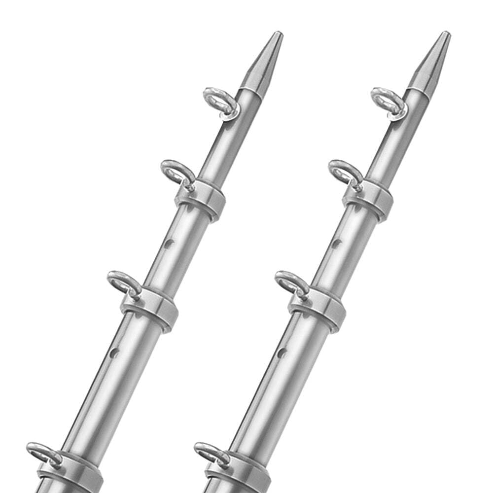 Taco 15' Telescopic Outrigger Poles HD 1-? - Silver/Silver