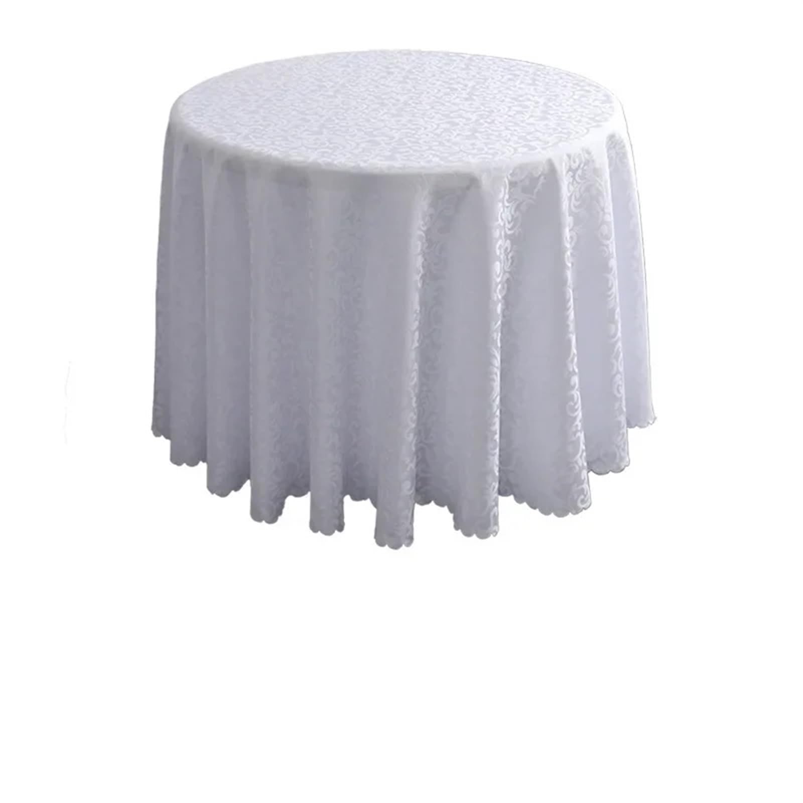RYQZHHY Round Tablecloth Round Table Cloth Polyester Tablecloth Wedding Banquets Party Circular Meeting 160cm(White)