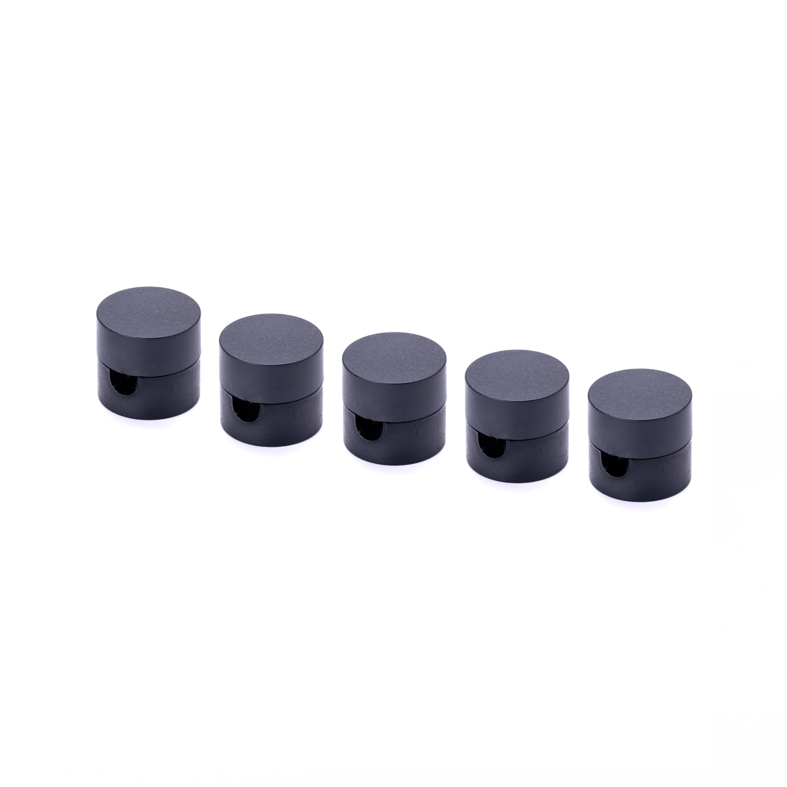 ORION LIGHTSTYLE Wall and Ceiling Pin 5 Pieces (Diameter 19 mm) Height 18 mm, Cable Holder as Ceiling Mounting for Textile Cables, Black