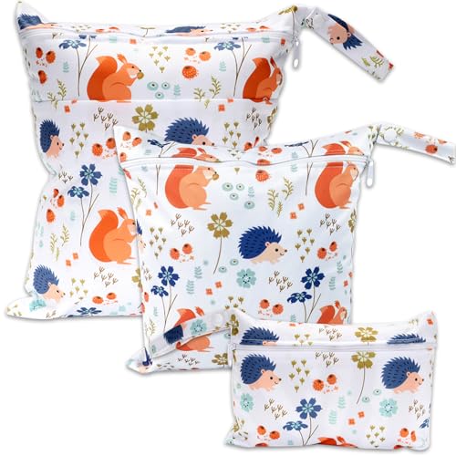 ABirdon 3 Stück Nasstasche Windeltaschen Set