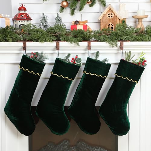 LaRandom 4 Pcs Velvet Christmas Stockings 20 Inch...