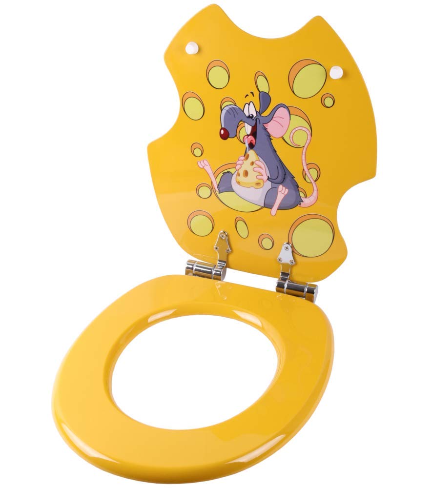 Abattant WC Mosaique Mondiale - Finition De Haute Qualité - Charnières