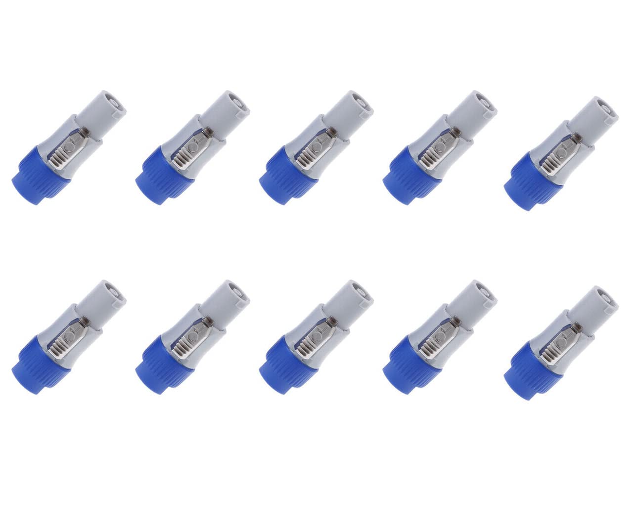 HUMARH Grey Power-Out Rated 20A / 250V AC Connector Cable Plug for NAC3FCB，10-Pack