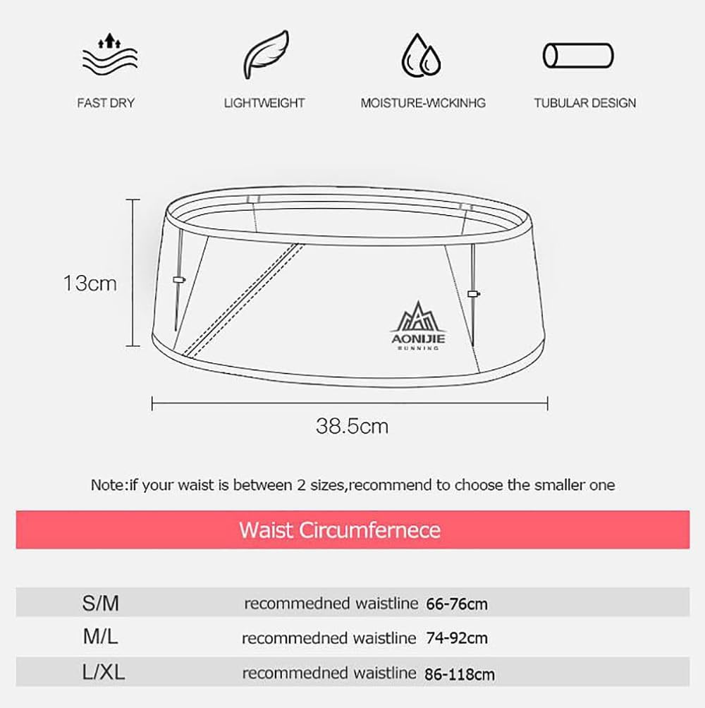 Running Hydration Belt with Zipper Pocket for Women and Men, Bounce Free, Lightweight Fanny Pack and Waist Pack for Climbing Jogging Cycling Workout (Grey with 250ml flask,L/XL)