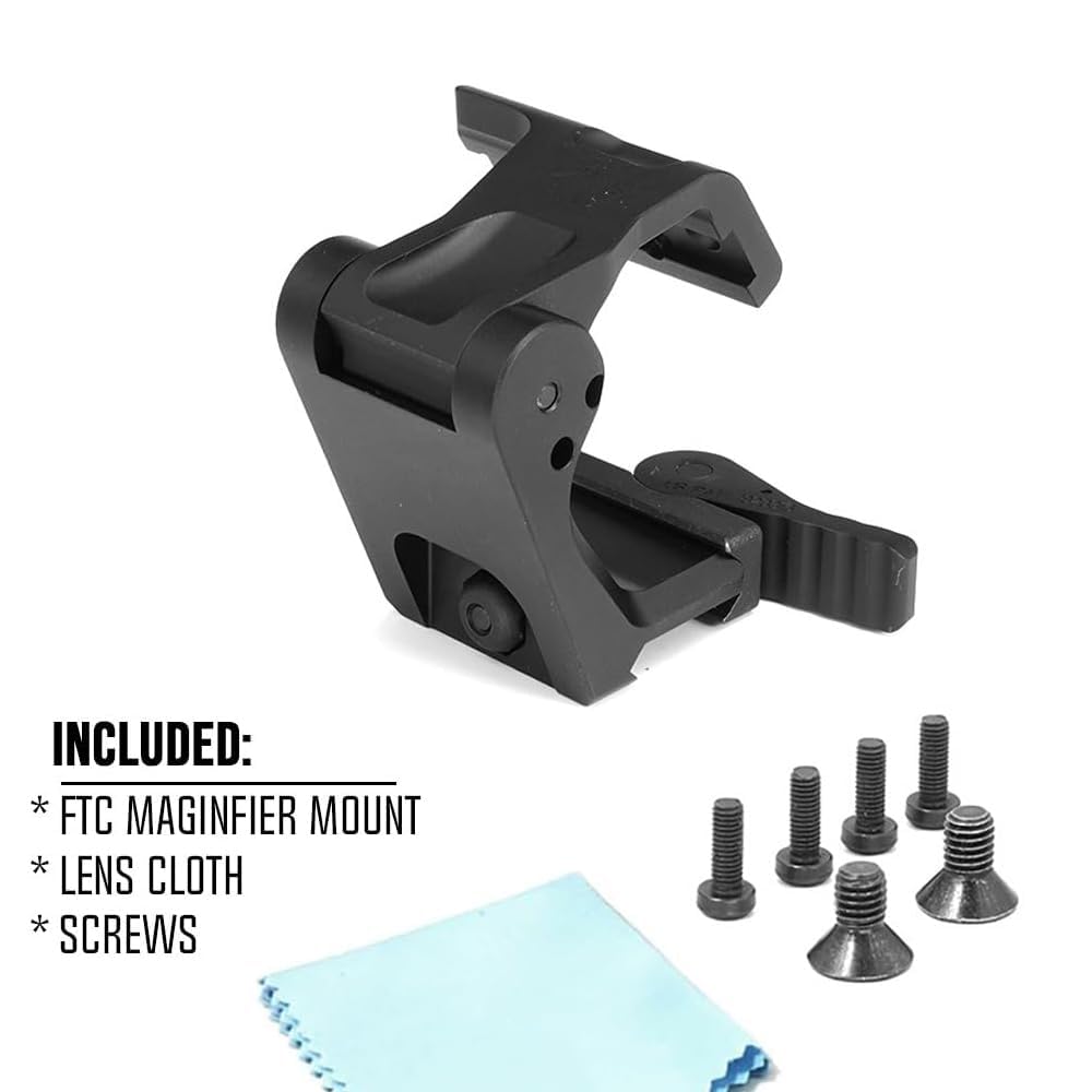 Supporto tattico per lente d'ingrandimento FTC con leva QD veloce da 5,7 cm, altezza della linea centrale ottica, alluminio CNC, compatibile con G30, G23, G33, G43, G45, 6X, ecc