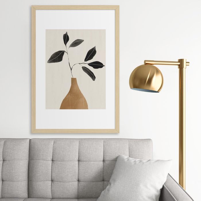 Society6 Minimal Plant 6 by Thingdesign-Framed Art Print (Classic Maple - Large 24" x 36"-26x38) - Image 3