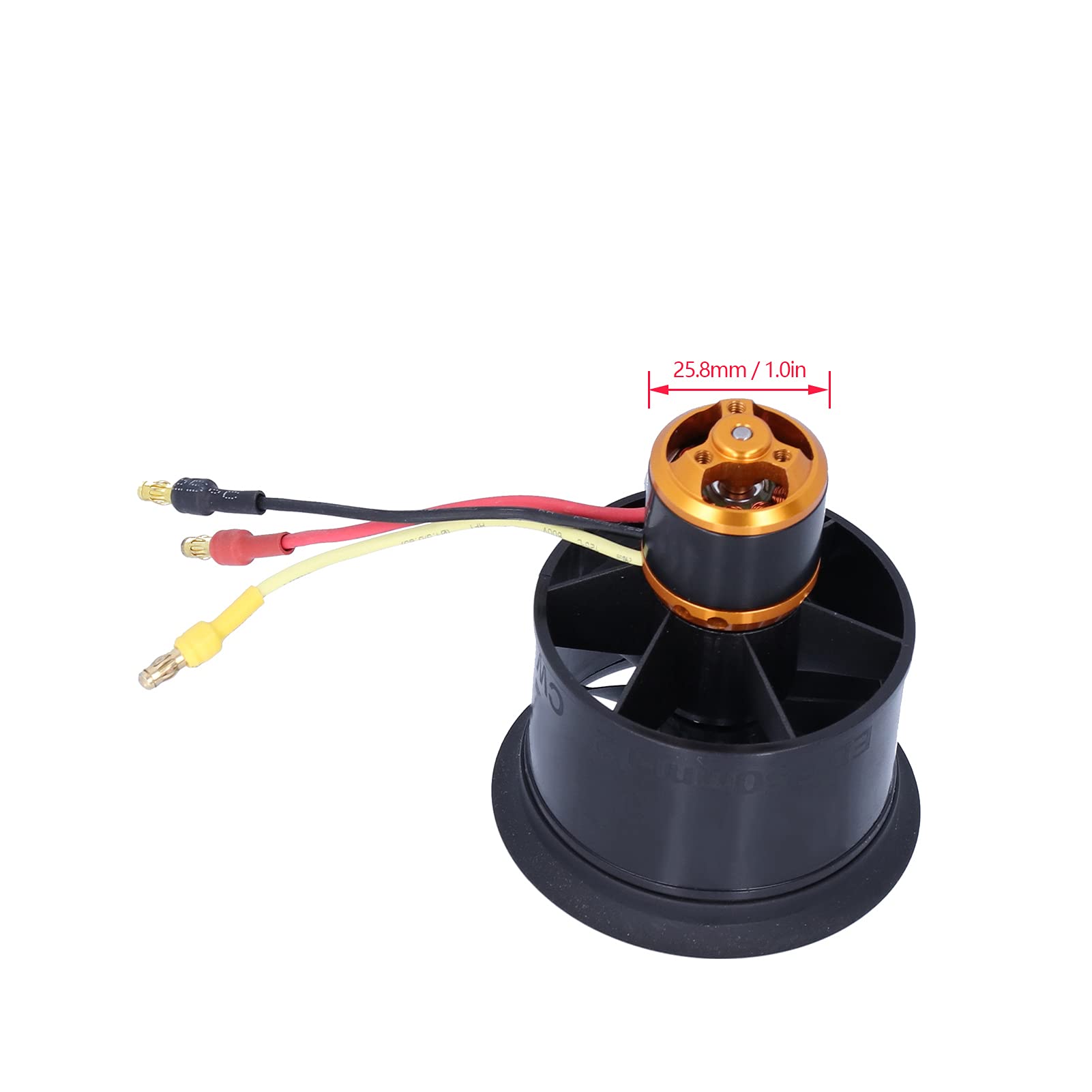 QXMotor QF261150mm bezszczotkowy silnik 34S z 12-łopatkowym wentylatorem kanałowym do helikoptera samolotu RC, wysoka wydajność, łatwa instalacja (#3)