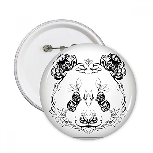 Peluche gigante oso panda animal Retrato clavijas redondas insignia botón ropa decoración regalo 5pcs