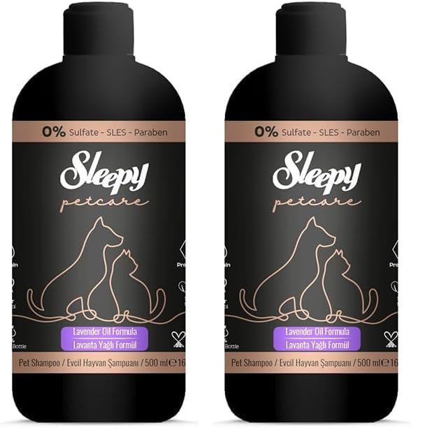Sleepy Petcare Lavanta Yağlı Evcil Hayvan Şampuanı 500 ml (2 paketi)