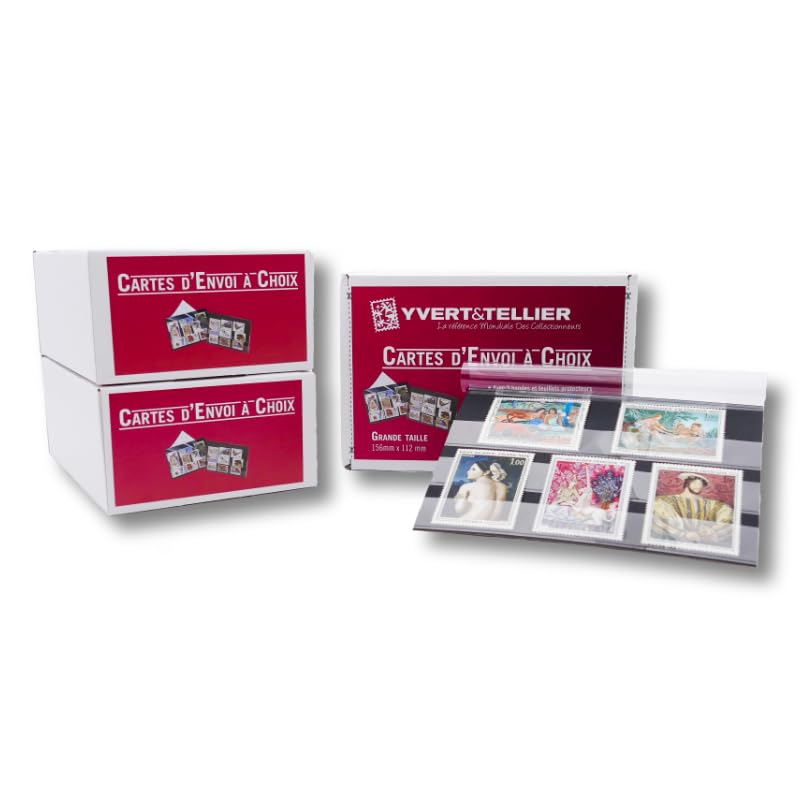 Yvert Pack 300 Cartes de Classement 3 Bandes Timbres-Poste