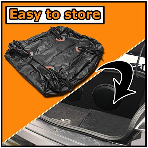 VaygWay 15 Cubic Feet Car Rooftop Cargo Carrier Bag Black Waterproof