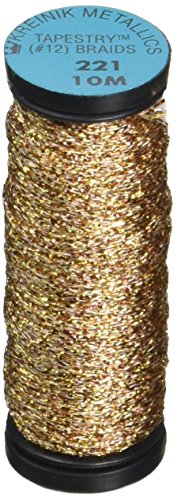 Kreinik Metallic Tapestry Braid #12 11yd-Antique Gold