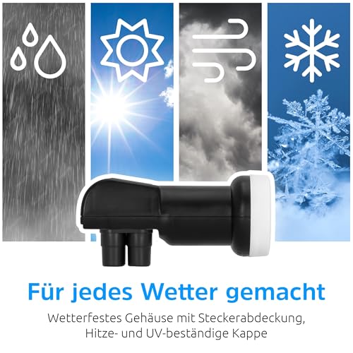 TechniSat Quad LNB für 4 Teilnehmer - 4fach digital Quattro Switch LNC mit Wetterschutzkappe TechniSat Quad LNB für 4 Teilnehmer - 4fach digital Quattro Switch LNC mit Wetterschutzkappe