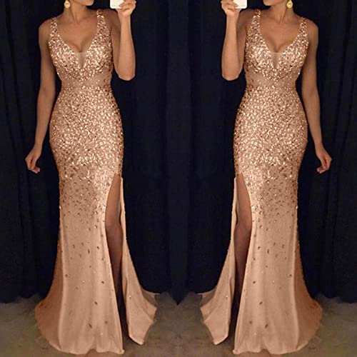 Robe de soirée velours col en V pour vos sorties chics