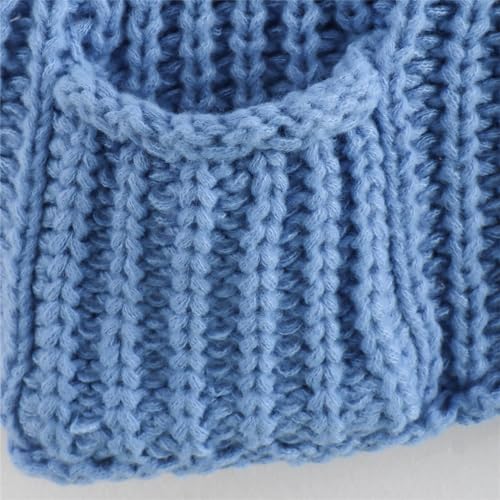 Image of KEOMUD Women Sleeveless Crop Knit Cardigan Casual Button Down Open Front Sweater Vest with Pockets Lightblue Medium