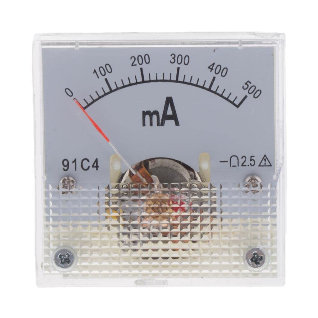 Fashion My Day® DC Ammeter Analog Panel Meter Amp Meter Current Gauge Pointer Type 0-500mA | Home & Garden| Measuring & Layout Tools | Meters Sensors & Probes