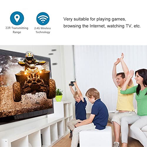 2.4GHz Mini Wireless Keyboard Remote Control with Touchpad Mouse Combo, 7-colors Backlit Rechargeable Portable Keyboard for Android TV Box, Smart TV, PC, Windows, HTPC, Laptop Wireless Mini Keyboard