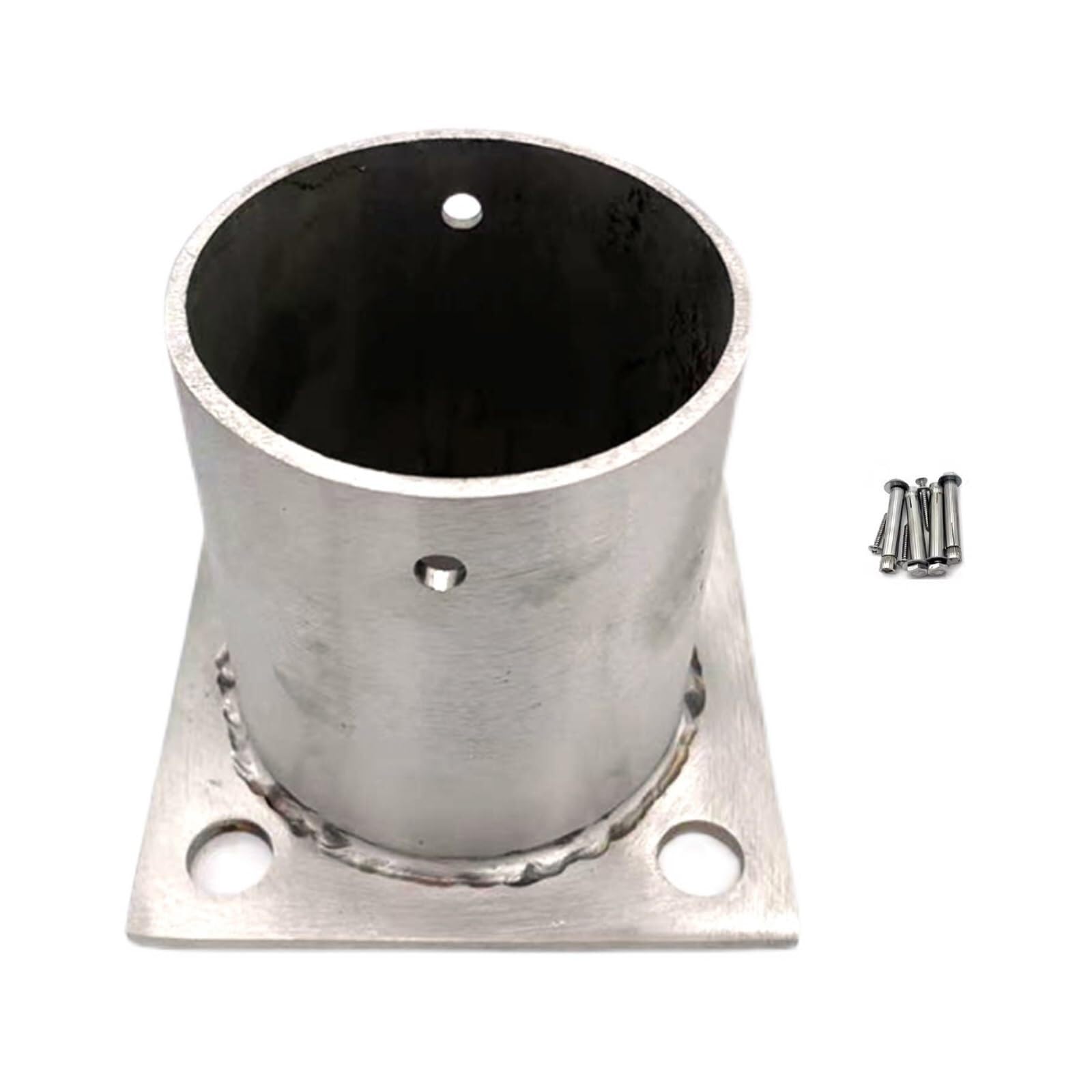 Pgpgp One Color Heavy Duty Stainless Steel Round Post Anchor Base - 1 To 10 Pack - Ideal For Decks, Fences, And Pergolas(1Pc 140Mm)