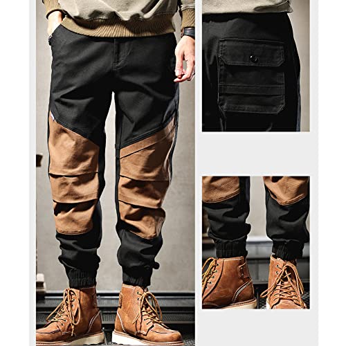 XYGJZ Men's Casual Cargo Pants Outdoor Patckwork Harem Pants RY21 5