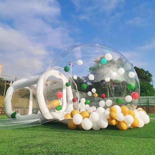 Inflatable Bubble House Dome Tent for Party, 10ft Diamete Inflatable Bubble Tent Dome, PVC Inflatable Bubble Tent with Air Blower Hand Pump Perfect for Birthdays, Parties, Christmas, Weddings