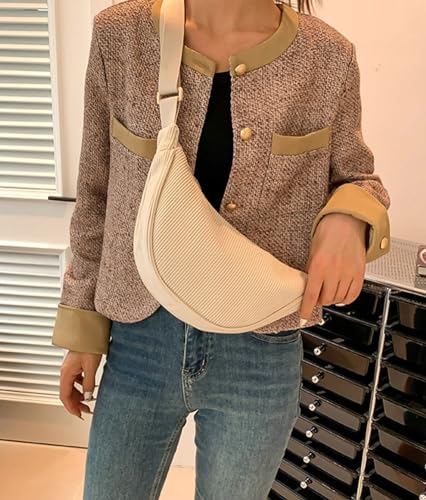 Image of Crossbody Bag Hobo Sling Crescent Bags Women Men Trendy Small Shoulder Bag Purse Dumpling Casual Handbag Adjustable Strap