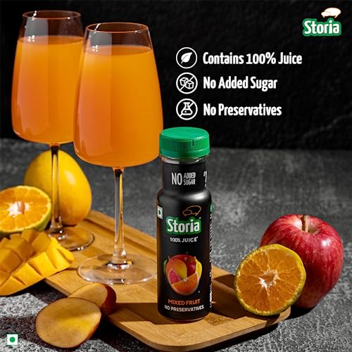 Storia Assorted Pack of 100 Fruit Juice No Added Sugar & No