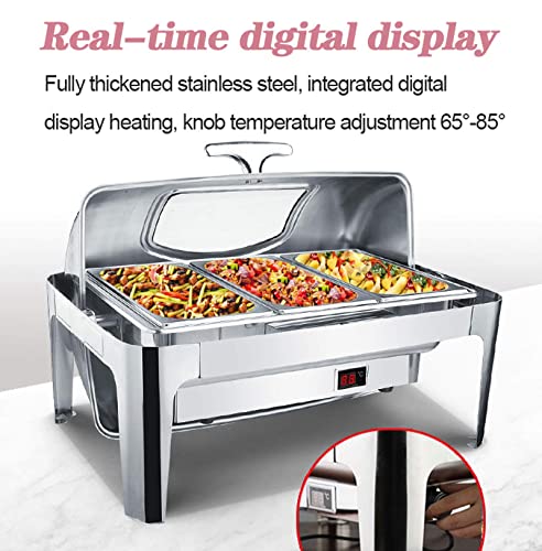 ywewsq Elektrische Speisenwärmer für Partys und Buffets, Chafing Dish, 9L Kommerzieller Buffetwärmer Catering… – Bild 5