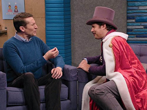 Lord Andrew Lloyd Webber Wears A Purple Top Hat & Fabrice Fabrice Wears One Pink Fur Leg Warmer