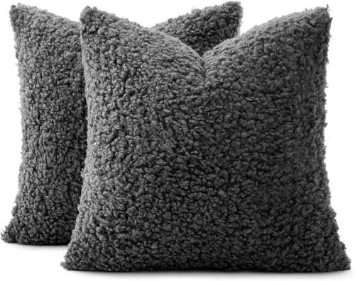 �e�f�B�t���[�X �N�b�V�����J�o�[ 2���Z�b�g (30x50+45x45+55+55cm) ���_�炩�t���t�� �t�@�[���J�o�[ �\�t�@ �x�b�h ���r���O �ԗp �z�[���f�R���[�V���� �W�b�p�[�t��(Dark Dray,30x50cm (Set of 2))