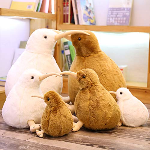 Simulazione Kiwi Uccello Peluche Giocattolo Morbido Uccelli Cuscino Farcito Animale Bambola Home Decor Giocattoli per Bambini Compleanno Regalo di Natale 50 cm Bianco
