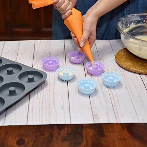 image for BitimexHome Silicone Baking Mold Donut Pan Set - 9 Hole Large Silicone