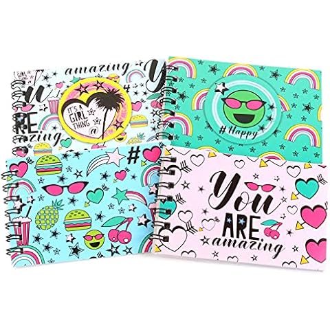 4x Mini Wirebound A7 Notepads, Kids Students Memo Jotter Notebooks Ideal For Back To School Cover